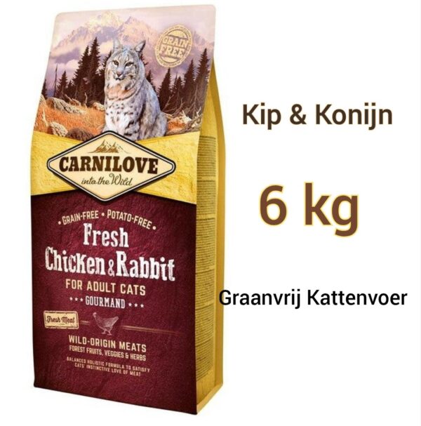 Hoge Kwaliteit Graanvrije Kattenvoeding | Verse Kip & Konijn