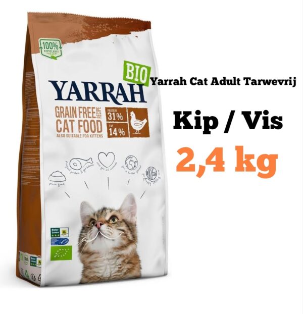 Yarrah Adult Graanvrij Biologisch Kattenvoer