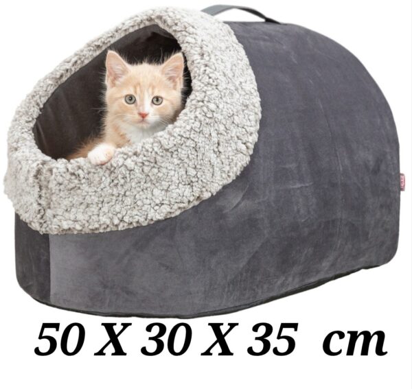 Kattenmand Grijs - Warmte Reflecterende  Kattenhuisje